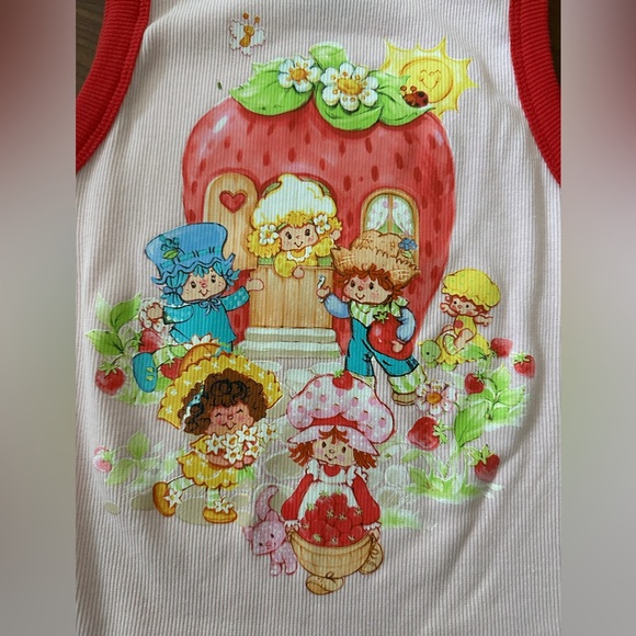 Strawberry Shortcake Cropped Tank Top, medium - Picture 3 of 4